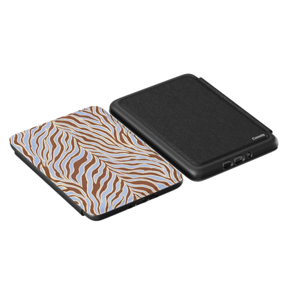 Untamed | Brown & Blue Zebra Kindle Case