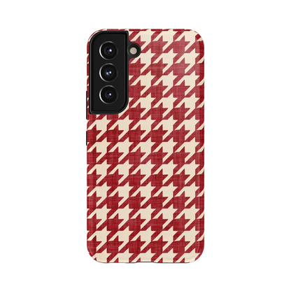 Scarlet Stitch | Red Houndstooth Case