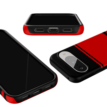 Storm Warning | Black & Red Stripes Case