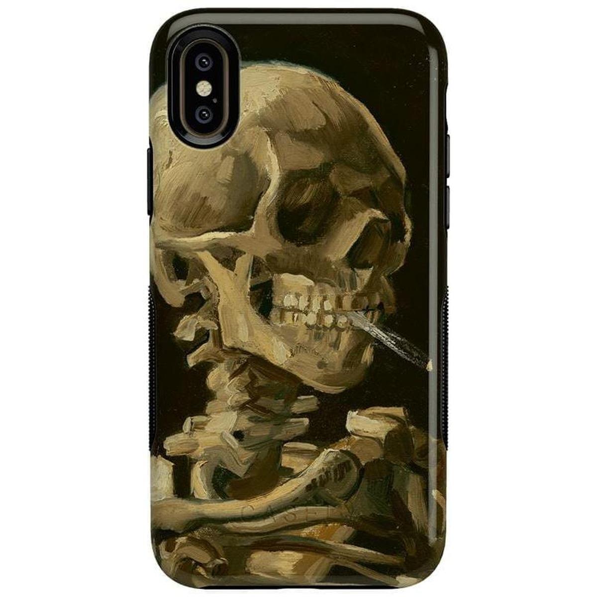Van Gogh | Skull of a Skeleton with Burning Cigarette Phone Case iPhone Case Van Gogh Museum Bold iPhone XS Max