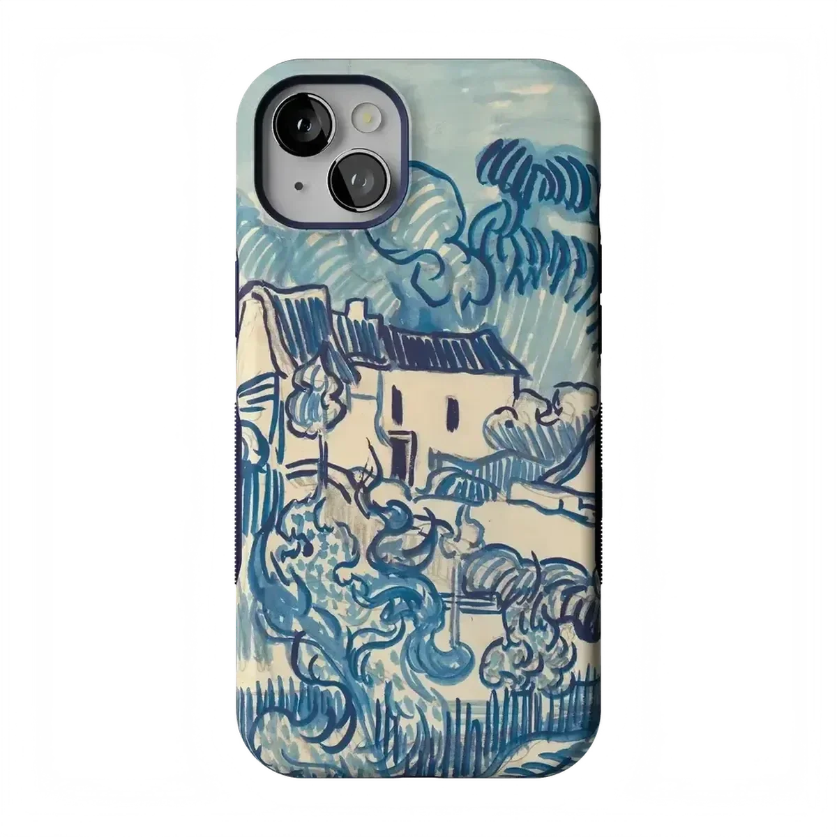 Van Gogh | Landscape With Houses Phone Case iPhone Case Van Gogh Museum Bold Flex + MagSafe® iPhone 14 Plus