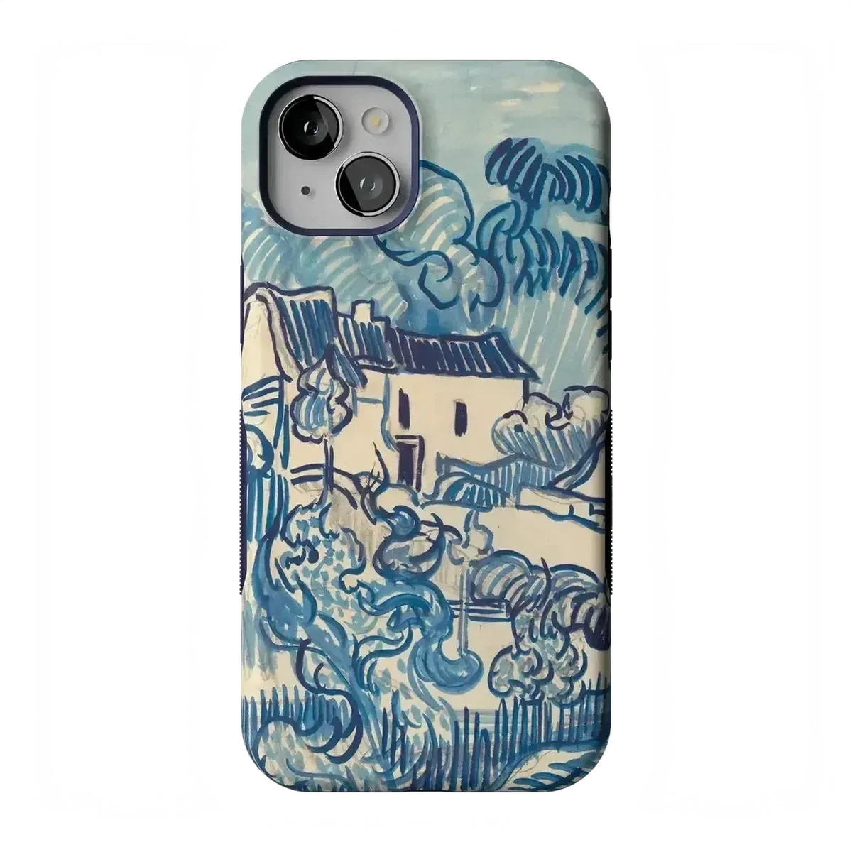 Van Gogh | Landscape With Houses Phone Case iPhone Case Van Gogh Museum Bold Flex + MagSafe® iPhone 15 Plus