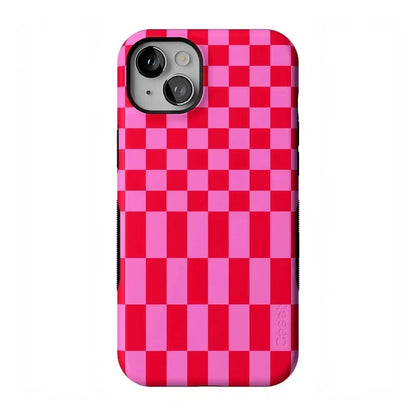 Vibe Check | Pink Checkerboard Case Phone Case Casetry Bold Flex + MagSafe® iPhone 14 Plus