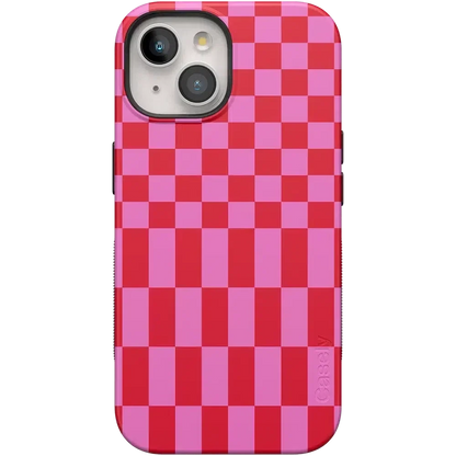 Vibe Check | Pink Checkerboard Case Phone Case Casetry Bold Flex + MagSafe® iPhone 15 Plus