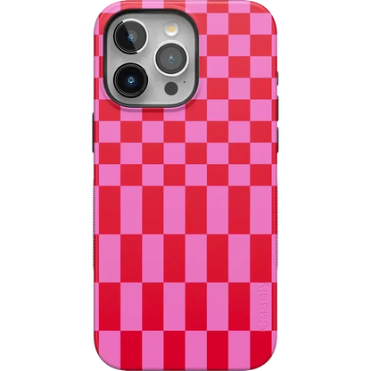 Vibe Check | Pink Checkerboard Case Phone Case Casetry Bold Flex + MagSafe® iPhone 15 Pro Max