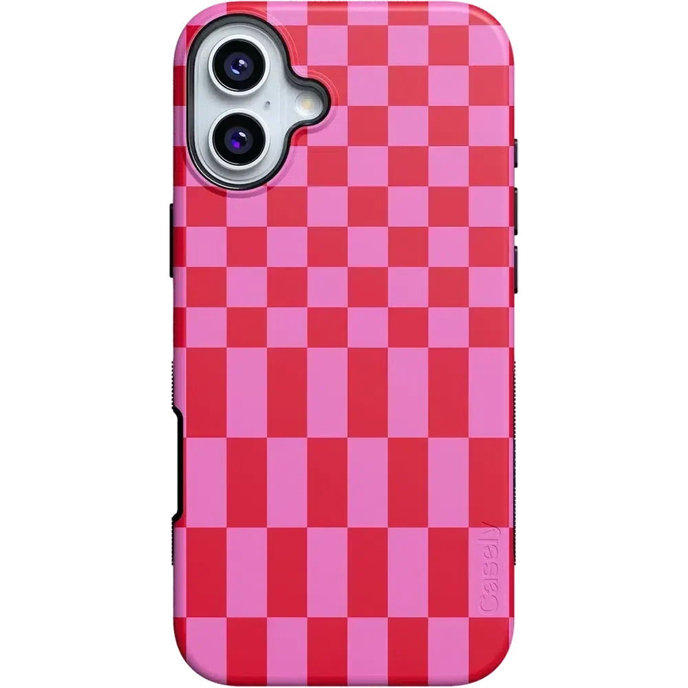 Vibe Check | Pink Checkerboard Case Phone Case Casetry Bold Flex + MagSafe® iPhone 16 Plus