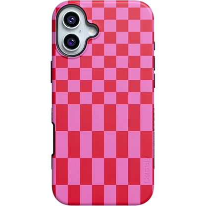 Vibe Check | Pink Checkerboard Case Phone Case Casetry Bold Flex + MagSafe® iPhone 16 Plus