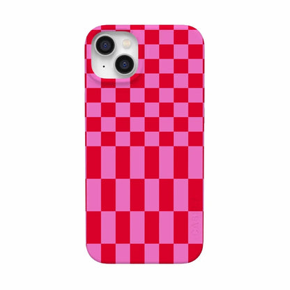 Vibe Check | Pink Checkerboard Case Phone Case Casetry Classic + MagSafe® iPhone 14 Plus