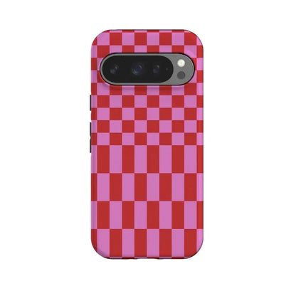 Vibe Check | Pink Checkerboard Case Phone Case Casetry Essential + MagSafe® Google Pixel 10 Pro
