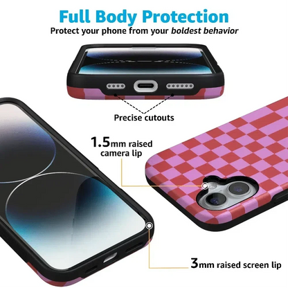 Vibe Check | Pink Checkerboard Case Phone Case Casetry