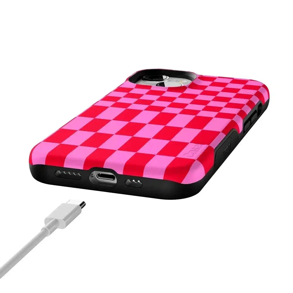 Vibe Check | Pink Checkerboard Case Phone Case Casetry