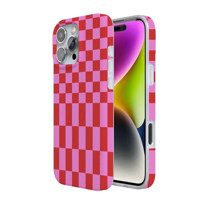 Vibe Check | Pink Checkerboard Case Phone Case Casetry