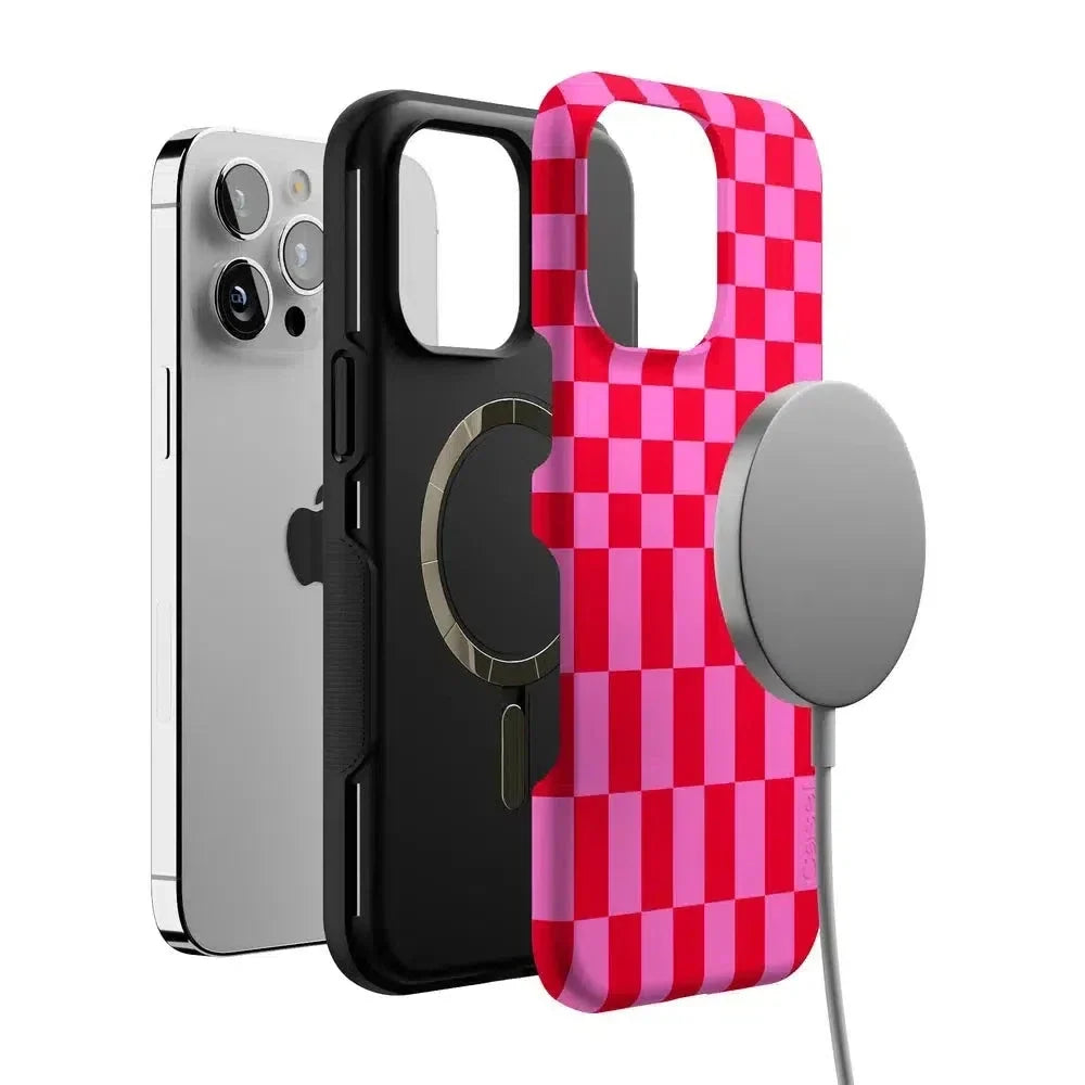 Vibe Check | Pink Checkerboard Case Phone Case Casetry