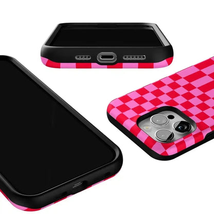 Vibe Check | Pink Checkerboard Case Phone Case Casetry