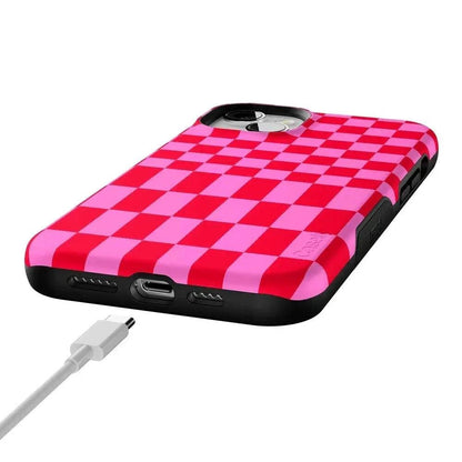 Vibe Check | Pink Checkerboard Case Phone Case Casetry