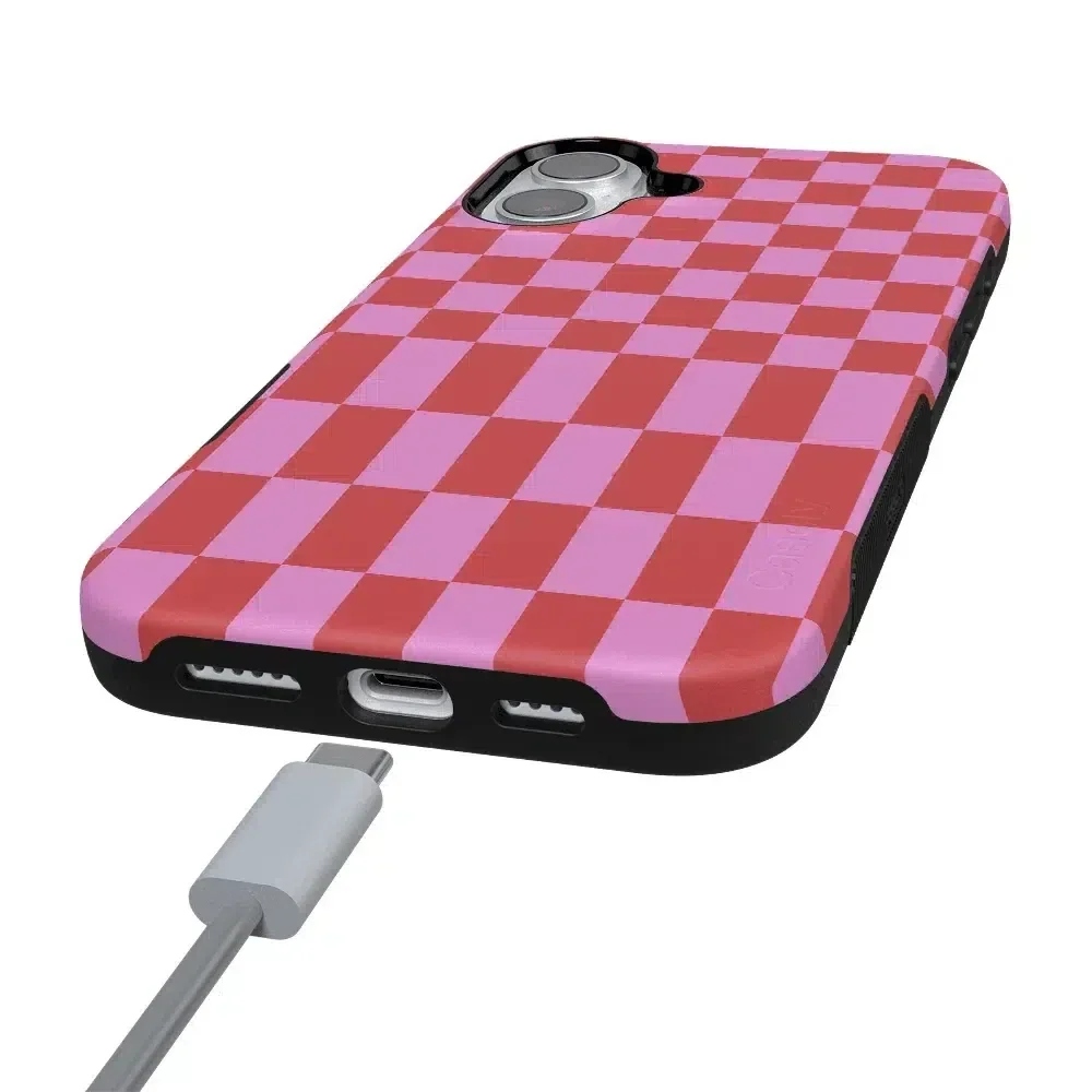 Vibe Check | Pink Checkerboard Case Phone Case Casetry