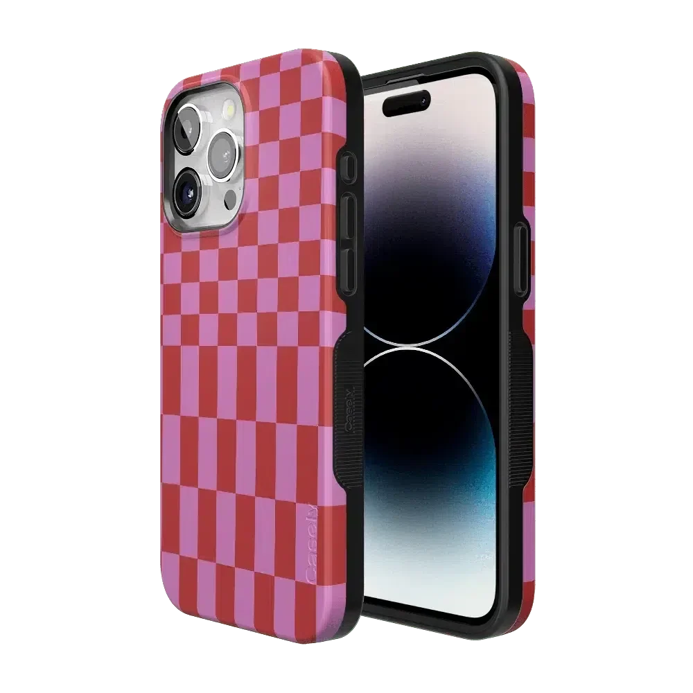 Vibe Check | Pink Checkerboard Case Phone Case Casetry