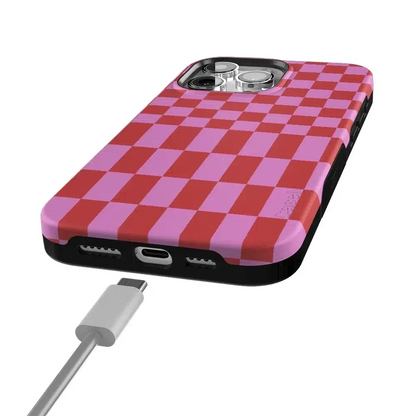 Vibe Check | Pink Checkerboard Case Phone Case Casetry