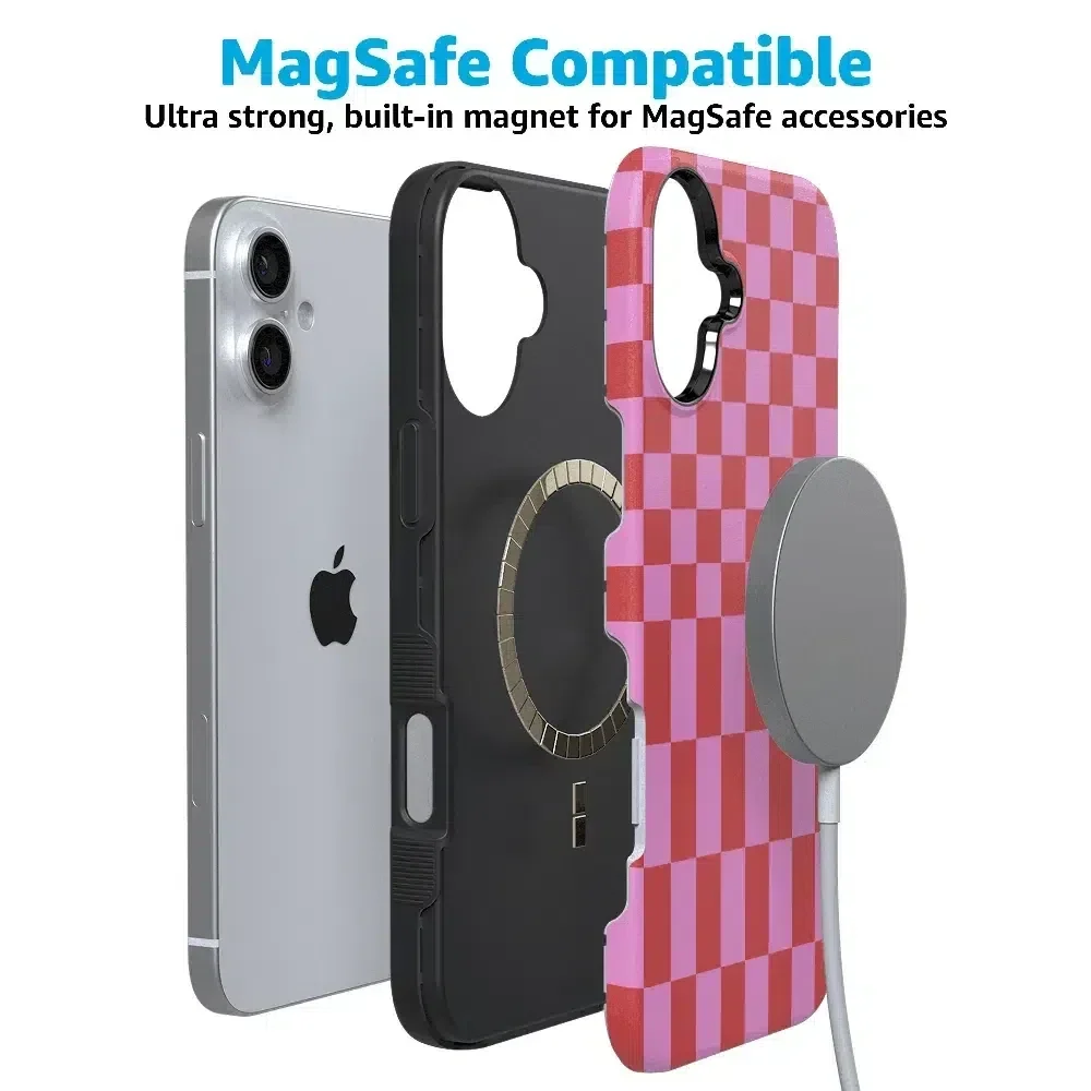 Vibe Check | Pink Checkerboard Case Phone Case Casetry