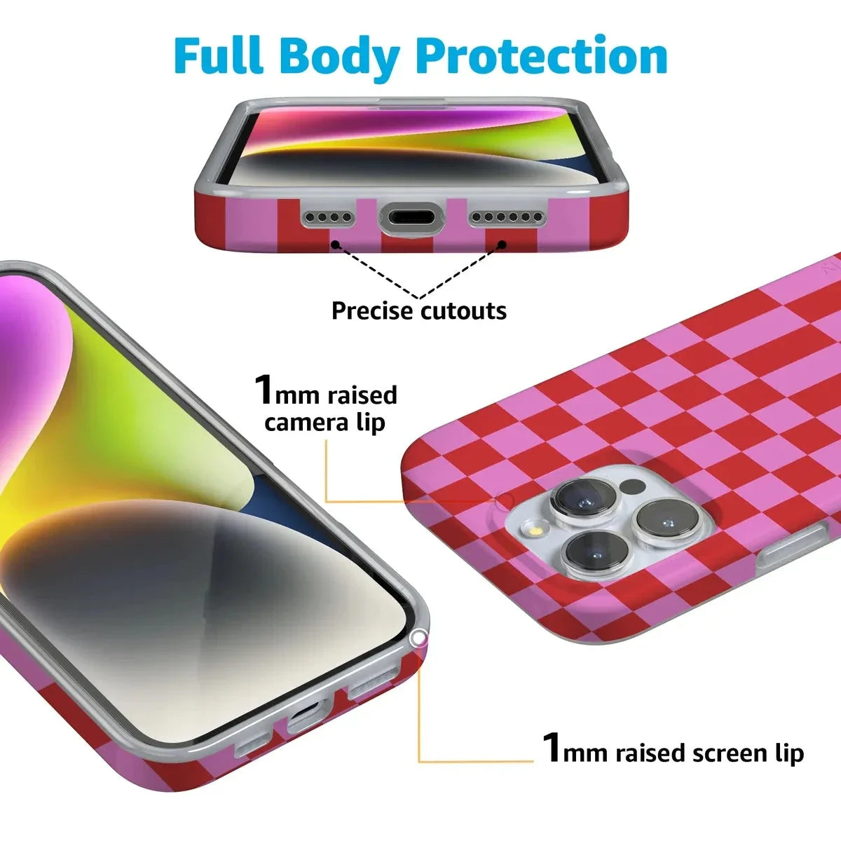 Vibe Check | Pink Checkerboard Case Phone Case Casetry