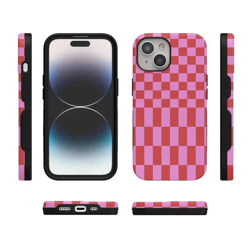 Vibe Check | Pink Checkerboard Case Phone Case Casetry