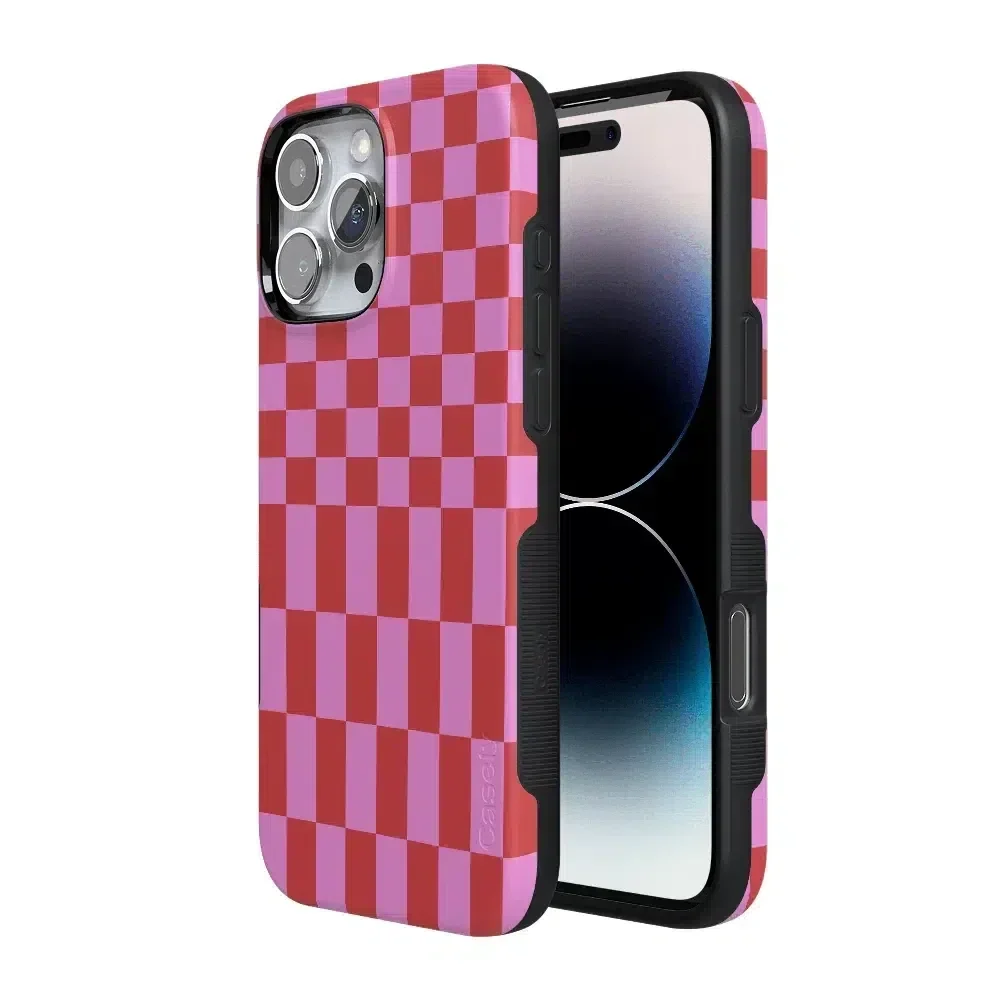 Vibe Check | Pink Checkerboard Case Phone Case Casetry