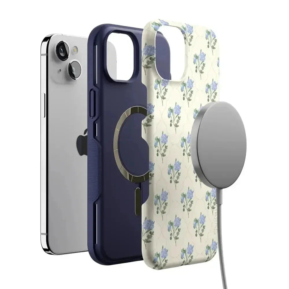 Vintage Garden | Blue Hydrangea Case iPhone Case get.casely