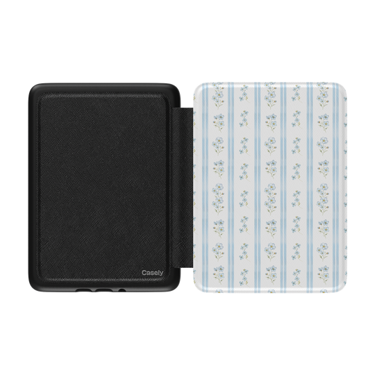 Cottage Stripe | Blue Floral Kindle Case