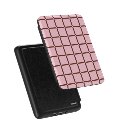 Uptown Gridlock | Pink Checkerboard Kindle Case