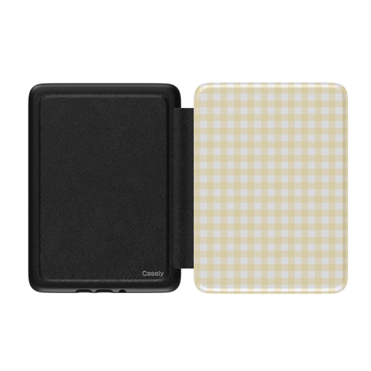 Pastel Picnic | Yellow Gingham Kindle Case
