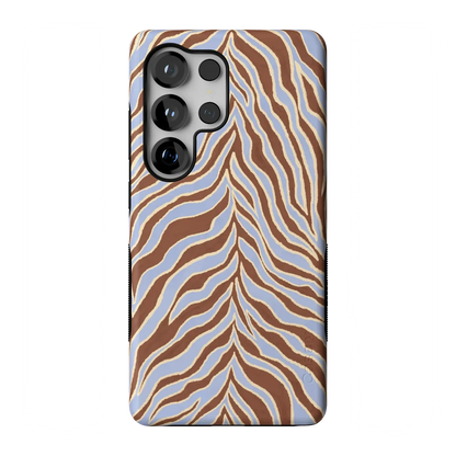 Untamed | Brown & Blue Zebra Case - Galaxy S25 Ultra