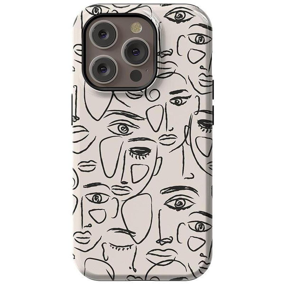 We're All Human | Minimal Face Art Case iPhone Case get.casely Essential + MagSafe® iPhone 14 Pro
