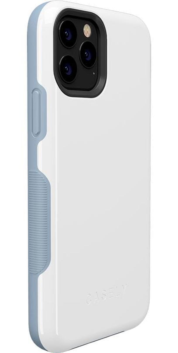 White on Light Blue iPhone Case get.casely