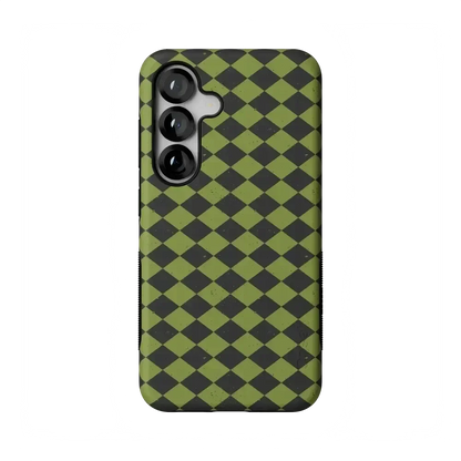 Wicked Hex | Green Checkered Case Phone Case get.casely Bold Flex + MagSafe® Galaxy S25
