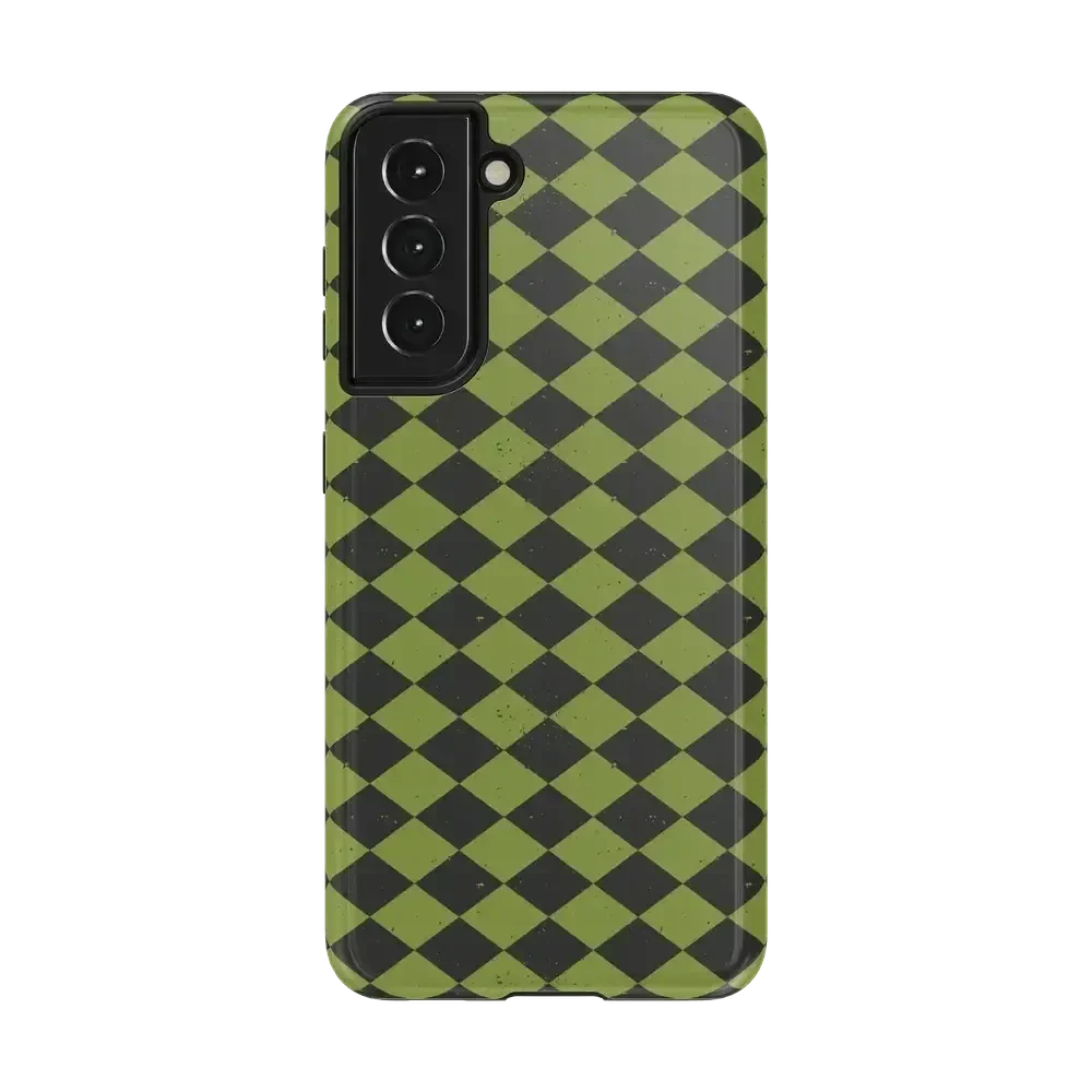 Wicked Hex | Green Checkered Case Phone Case get.casely Essential Galaxy S21