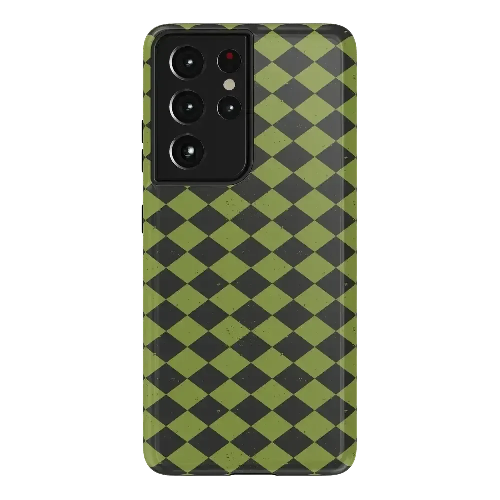Wicked Hex | Green Checkered Case Phone Case get.casely Essential Galaxy S21 Ultra