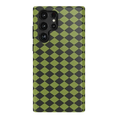 Wicked Hex | Green Checkered Case Phone Case get.casely Essential Galaxy S22 Ultra