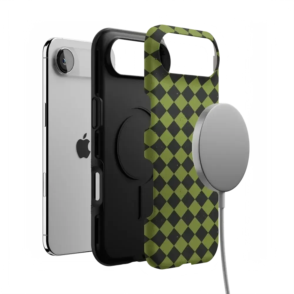 Wicked Hex | Green Checkered Case Phone Case get.casely