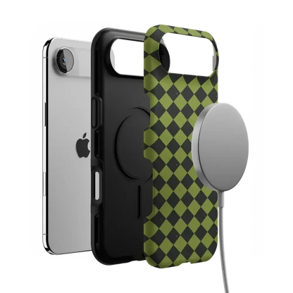 Wicked Hex | Green Checkered Case Phone Case get.casely