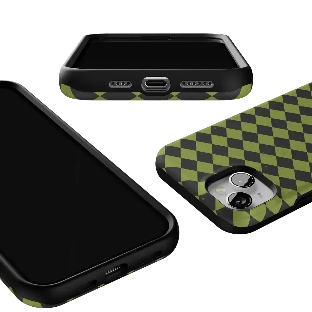 Wicked Hex | Green Checkered Case Phone Case get.casely
