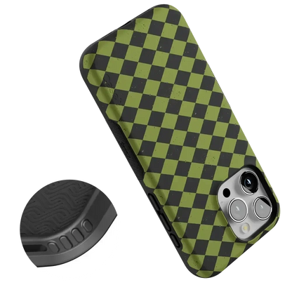 Wicked Hex | Green Checkered Case Phone Case get.casely