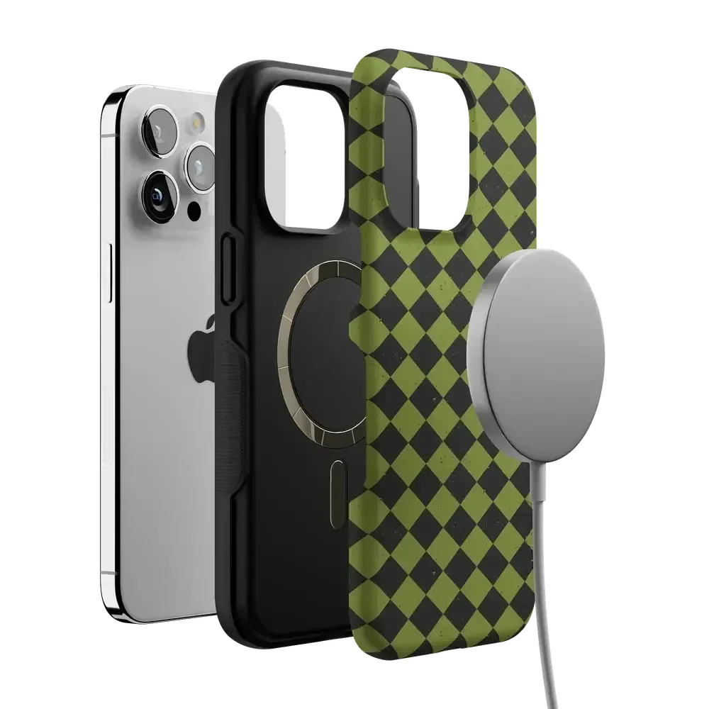 Wicked Hex | Green Checkered Case Phone Case get.casely