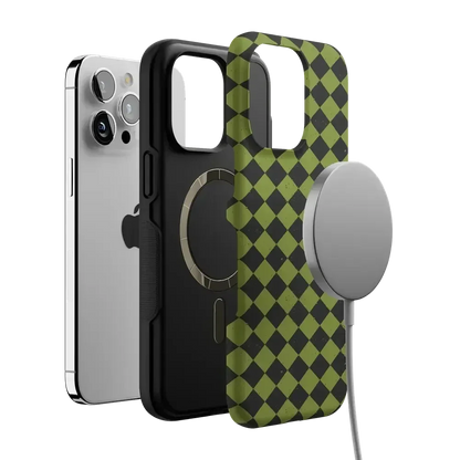 Wicked Hex | Green Checkered Case Phone Case get.casely