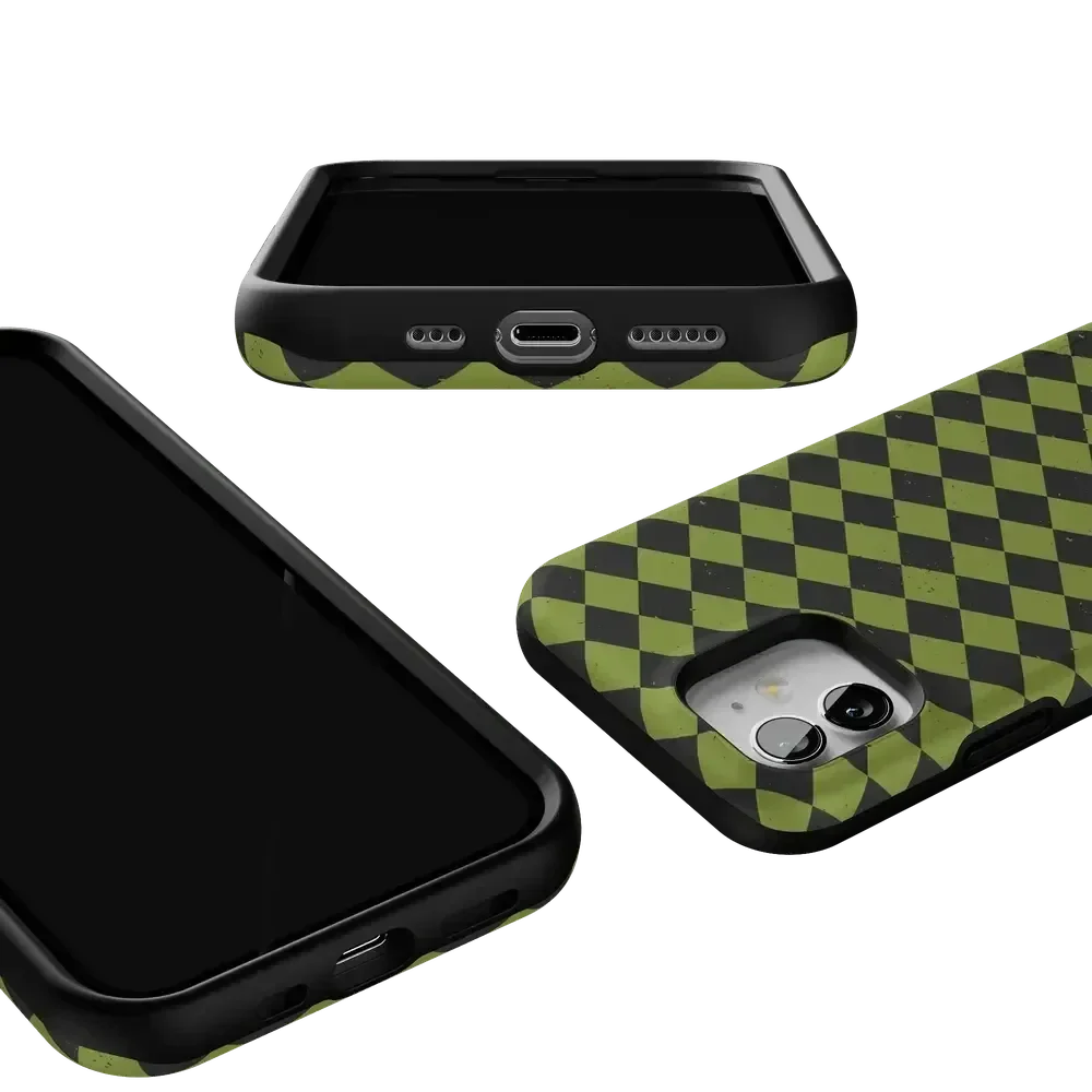 Wicked Hex | Green Checkered Case Phone Case get.casely