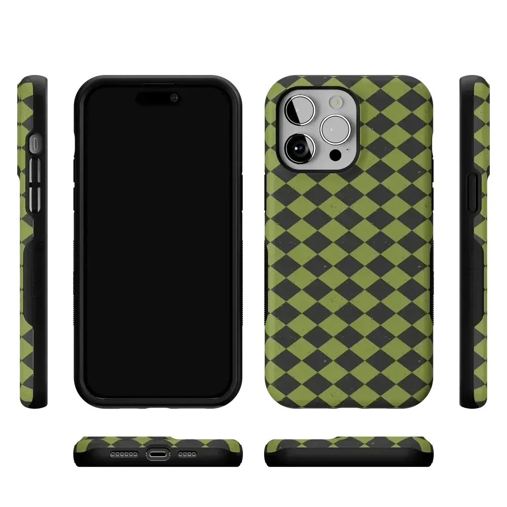 Wicked Hex | Green Checkered Case Phone Case get.casely