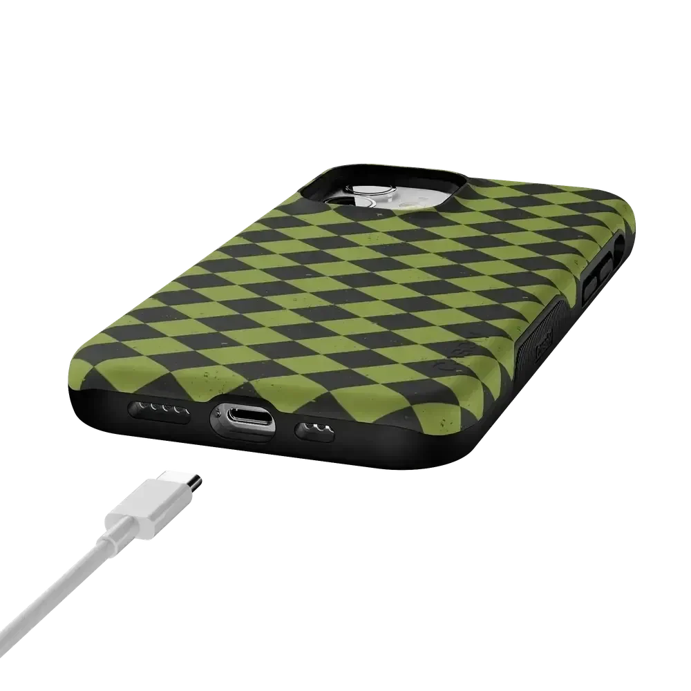 Wicked Hex | Green Checkered Case Phone Case get.casely