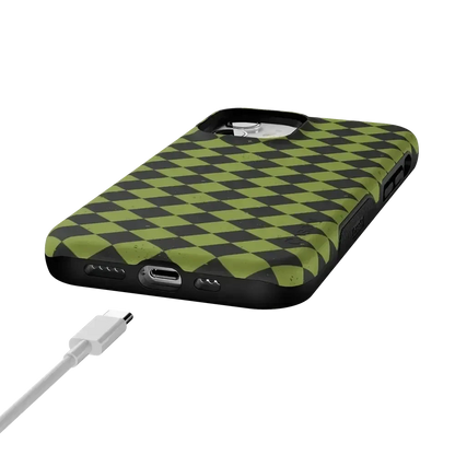Wicked Hex | Green Checkered Case Phone Case get.casely