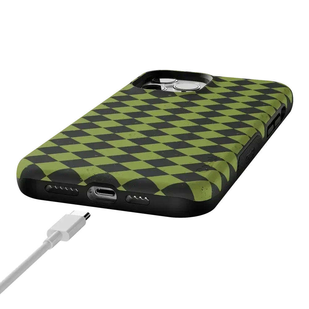 Wicked Hex | Green Checkered Case Phone Case get.casely