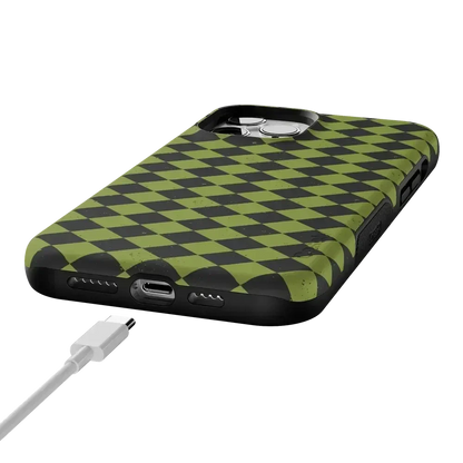 Wicked Hex | Green Checkered Case Phone Case get.casely