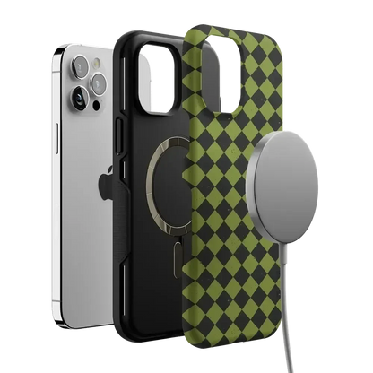Wicked Hex | Green Checkered Case Phone Case get.casely